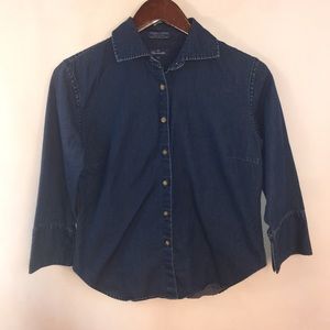 FACONNABLE Denim Top Women S Jean Shirt Button